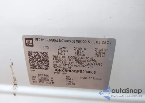 2023 Chevrolet Blazer Awd 2Lt from USA, damaged, VIN 3GNKBHR45PS234006